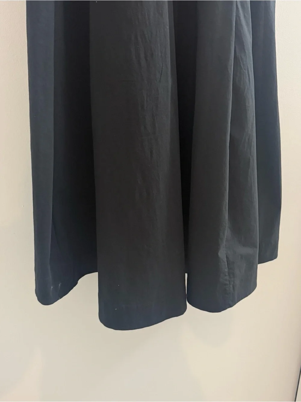COS Waisted Pleated Sleeveless Midi Dress Black High Low Hem Small Minimalist - Picture 9 of 11